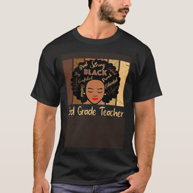 Black 3rd Grade Teacher Love African American T Shirt (Framsida)