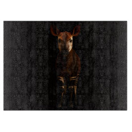 Black 4 Luxe Glass cutting board Forest Okapi