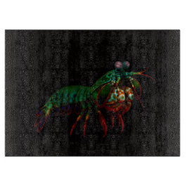 Black 4 Luxe Glass cutting board Mantis Shrimp