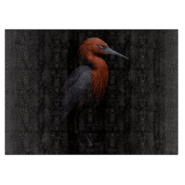 Black 4 Luxe Glass cutting board Reddish Egret
