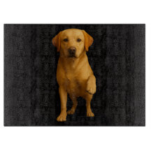 Black 4 Luxe Glass cutting board Tender Labrador