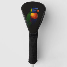 Black 4 Luxe Golf Driver Cover, Lorikeet Parrot