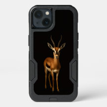 Black 4 Luxe iPhone 13 Case, Elegant Gazella