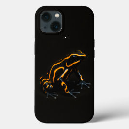 Black 4 Luxe iPhone 13 Fodral, Black Orange Frog