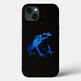 Black 4 Luxe iPhone 13 Fodral, Electric Blue Frog