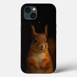 Black 4 Luxe iPhone 13 Fodral, Red Squirrel