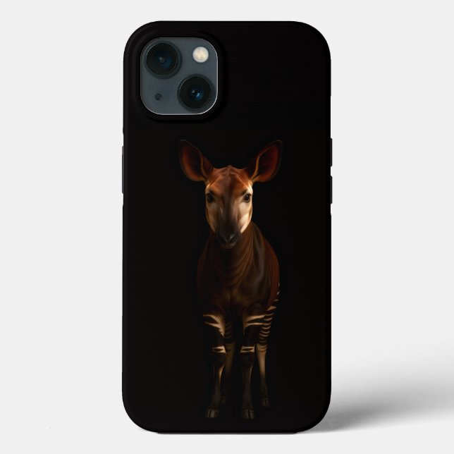 Black 4 Luxe iPhone 13, Forest Okapi (Baksida)