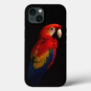 Black 4 Luxe iPhone 13, Scarlet Parrot Elegance