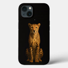 Black 4 Luxe iPhone 13, Sleek Cheetah