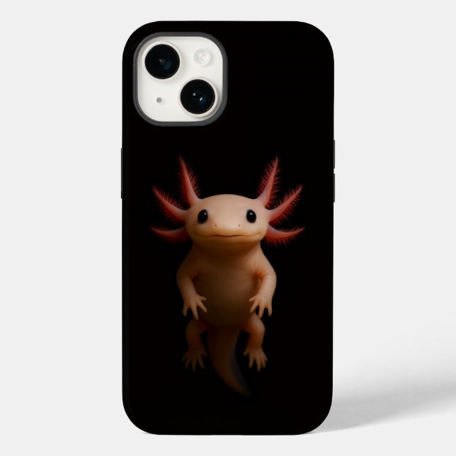 Black 4 Luxe iPhone 14 Case-Mate, Mexican Axolotl (Baksida)