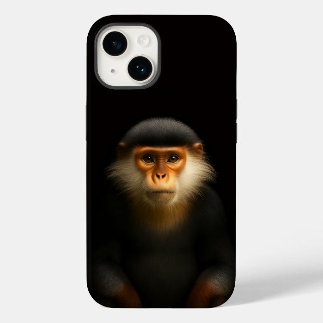 Black 4 Luxe iPhone 14 Case-Mate, Red Douc Langur (Baksida)