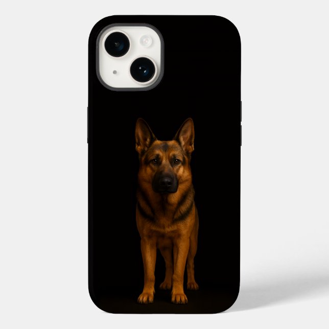 Black 4 Luxe iPhone 14 Mate, German Shepherd (Baksida)