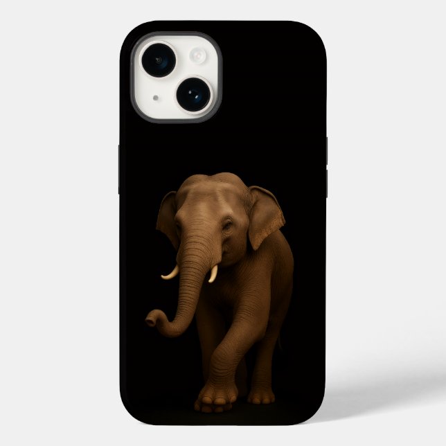 Black 4 Luxe iPhone 14 Mate, Indian Elephant (Baksida)