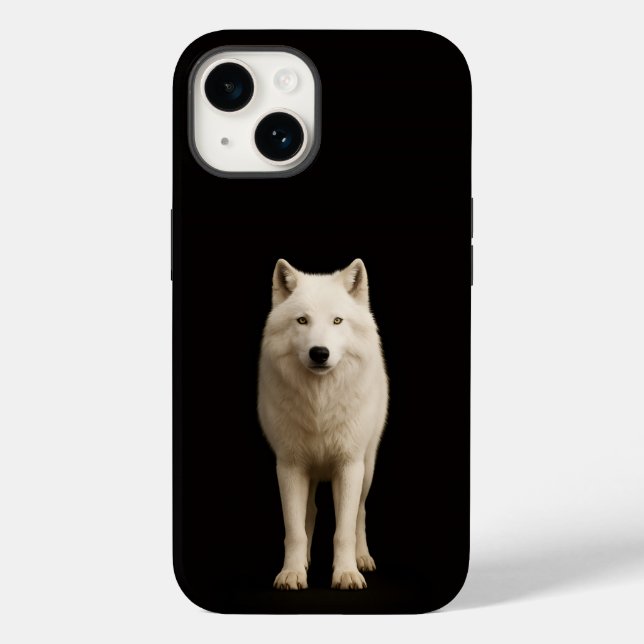 Black 4 Luxe iPhone 14 Mate, Ivory Arctic Wolf (Baksida)