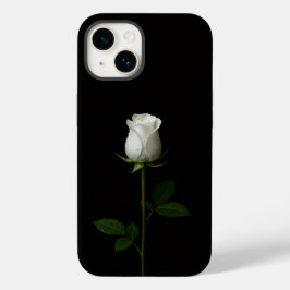 Black 4 Luxe iPhone 14 Mate, Pure White Rose