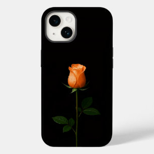 Black 4 Luxe iPhone 14 Mate, Sunset Orange Rose
