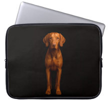 Black 4 Luxe Laptop Sleeve, Agile Vizsla Dog