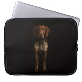 Black 4 Luxe Laptop Sleeve, German Pointer Dog Fodral