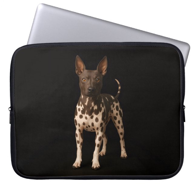 Black 4 Luxe Laptop Sleeve, Hairless Terrier Dog Fodral (Framsidan)