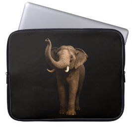 Black 4 Luxe Laptop Sleeve, Mighty Elephant Fodral