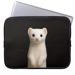 Black 4 Luxe Laptop Sleeve, Stylish Ermine Fodral