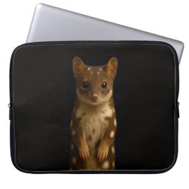 Black 4 Luxe Laptop Sleeve, Sweet Quoll Laptop Fodral