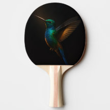 Black 4 Luxe ping pong-paddel, flugor Hummingbird