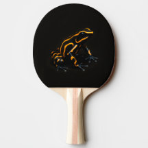 Black 4 Luxe ping pong paddle, Black Orange Frog