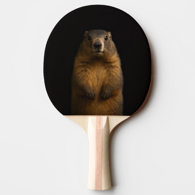 Black 4 Luxe ping pong paddle, Fluffy Marmot Pingisracket (Baksidan)