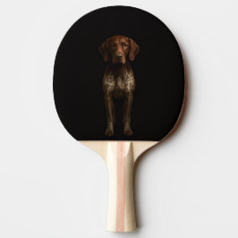 Black 4 Luxe ping pong paddle, German Pointer Dog Pingisracket