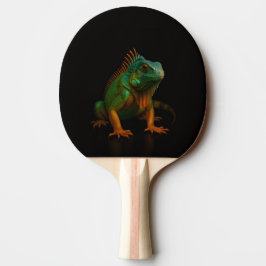 Black 4 Luxe ping pong paddle, Green Iguana Pingisracket