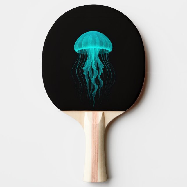 Black 4 Luxe ping pong paddle, Green Jellyfish Pingisracket (Baksidan)