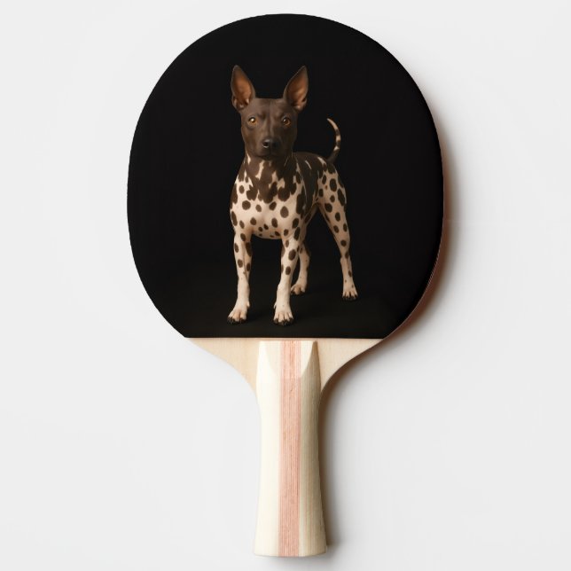 Black 4 Luxe ping pong paddle, Hairless Terrier Pingisracket (Baksidan)