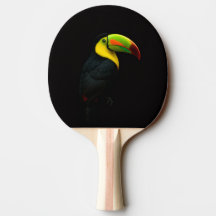 Black 4 Luxe ping pong paddle, Keel Billed Tucan
