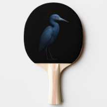 Black 4 Luxe ping pong paddle, Little Blue Heron