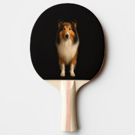 Black 4 Luxe ping pong paddle, Loyal Collie Dog Pingisracket