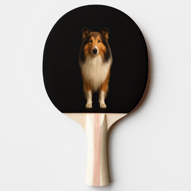 Black 4 Luxe ping pong paddle, Loyal Collie Dog Pingisracket (Baksidan)