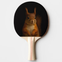 Black 4 Luxe ping pong paddle, Red Squirrel