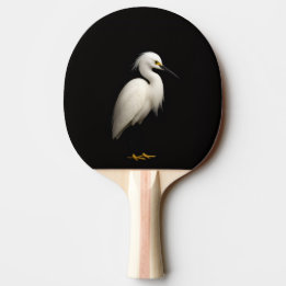 Black 4 Luxe ping pong paddle, Snowy Egret Pingisracket