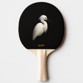 Black 4 Luxe ping pong paddle, Snowy Egret Pingisracket