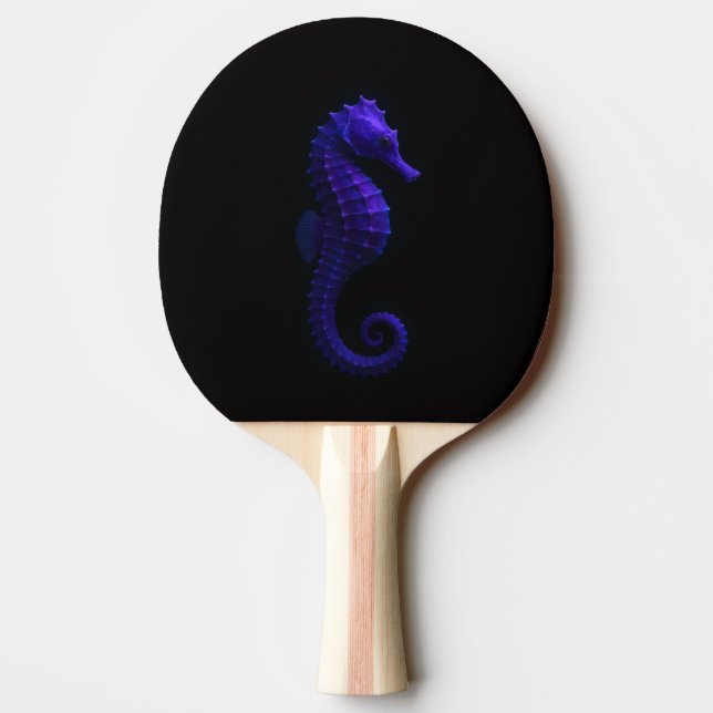 Black 4 Luxe ping pong paddle, Violet Seahorse Pingisracket (Baksidan)
