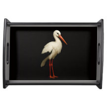 Black 4 Luxe serving tray, Graceful Stork