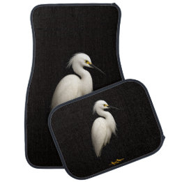 Black 4 Luxe Set of car mats, Snowy Egret Bilmatta