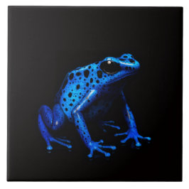 Black 4 Luxe Tile med Blue Electric Frog Kakelplatta