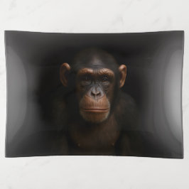 Black 4 Luxe trinket tray, Serene Chimpanzee