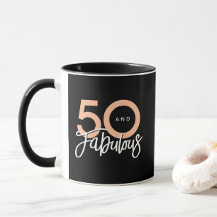 Black 50 och Fabulous Modern 50:e födelsedagen Mugg