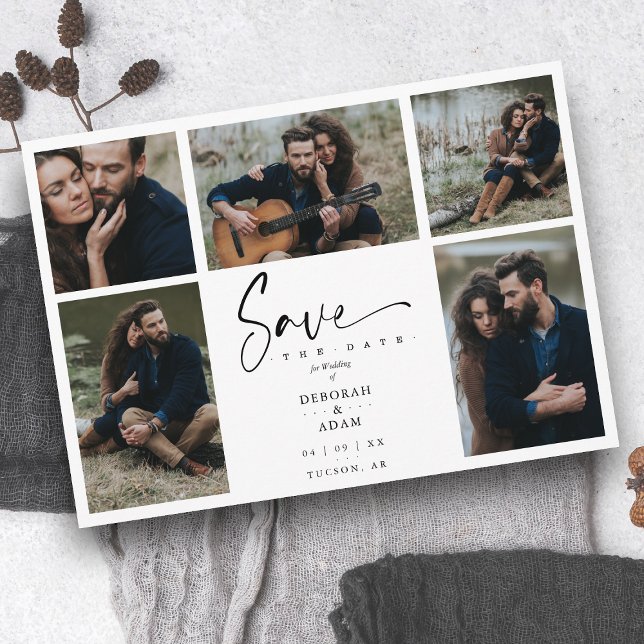 Black 5 Photos Chic Trendig Collage Bröllop Covid1 (Skapare uppladdad)