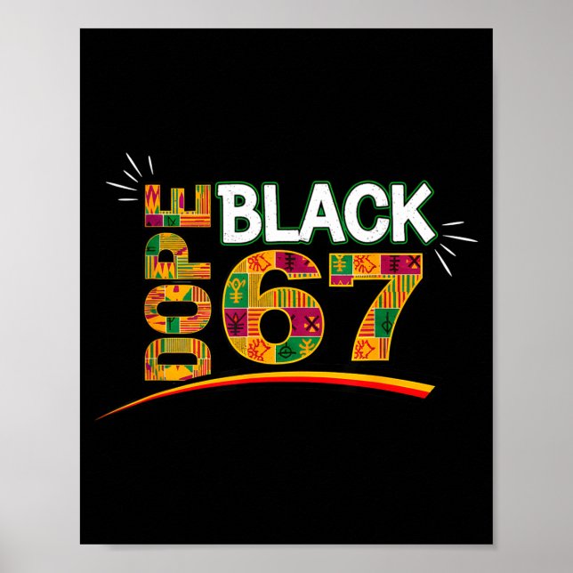 Black 67 Black History Month Six Seven Meme  Poster (Framsidan)