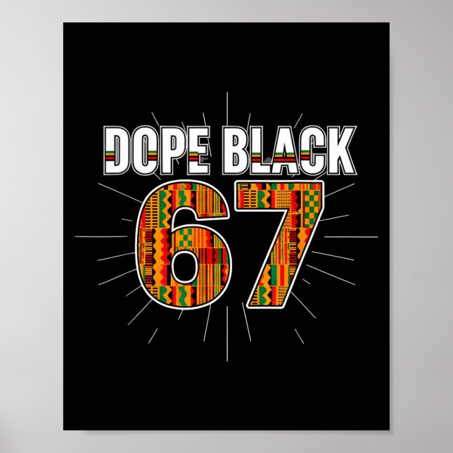 Black 67 Black History Month Six Seven Meme  Poster (Framsidan)
