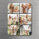 Black 6 Photo Collage Custom Modern Simple  Magnet<br><div class="desc">Show off your best memories in a sleek, stylish way with this Custom 6‑Photo Collage Modern Magnet. Featuring six of your favorite photos arranged in a clean grid design, this high-quality magnet is a chic addition to any fridge, locker, or office board. Add a name, date, or short caption for...</div>